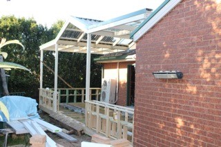Deck and Pitched Pergola